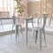 Flash Furniture 23.75 RD Bar Top Table Brown Top/Silver Frame JJ-T14623H-60-BRSL-GG - alternate 3